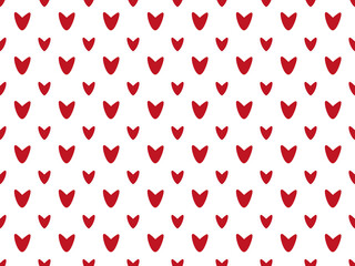 Seamless of abstract pattern. Design hearth red on white. Design print for illustration, texture, textile, wallpaper, background.