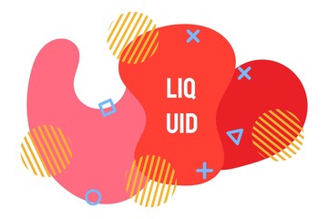 Red fluid flowing design with a striped circle. suitable for background, web, cover, banner, presentation, etc.