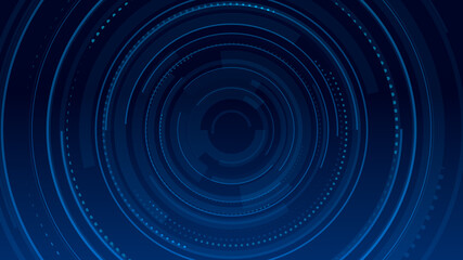 Circle blue technology Hi-tech background. Abstract graphic digital future concept design.