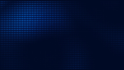 Dot blue pattern screen led light gradient texture background. Abstract  technology big data digital background. 3d rendering.