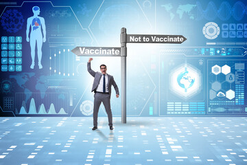 Businessman facing dilemma of vaccination