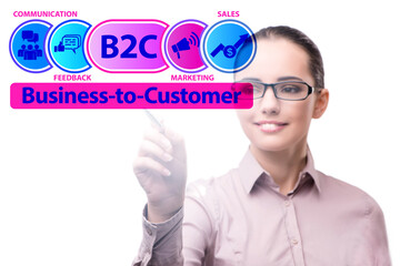 Business to customer concept with business people