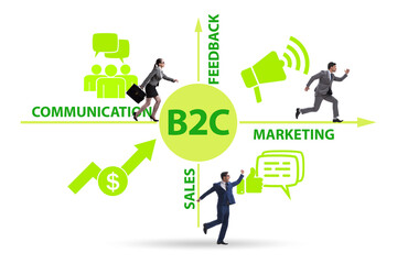 Business to customer concept with business people