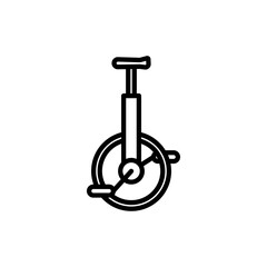 unicycle outline Icon.carnival and tool vector illustration on white background