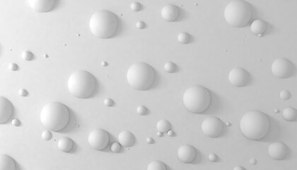Fototapeta na wymiar Abstract 3d bubbles on wall casting slight shadow 