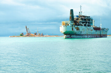 ship in the sea