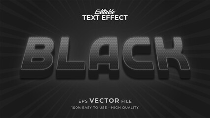 black editable text effect