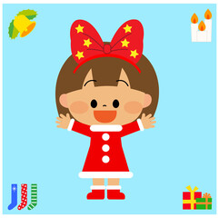 クリスマスコスプレの子供