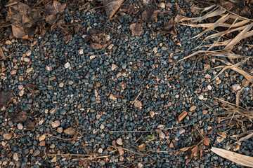 background of blue pebbles