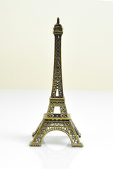 Fototapeta na wymiar Eifel tower symbol of paris france iron miniature famous europe object sculpture monument historic