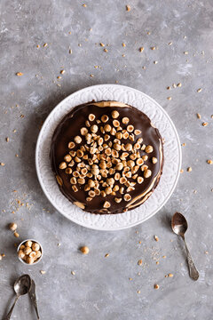 Chocolate and hazelnut crepe cake.
