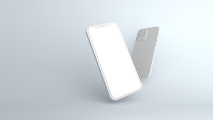 white iPhone 12 3d modeling