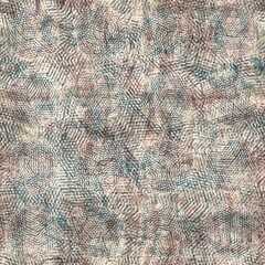 Seamless blue pink cream and navy surface pattern. High quality illustration. Overlaid and multiplied distressed and grungy worn abstract design for print. Detailed artistic repeat tile swatch.