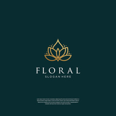 minimalist lotus flower logo design inspiration