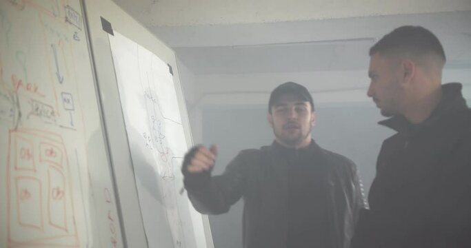 Thieves planning a robbery