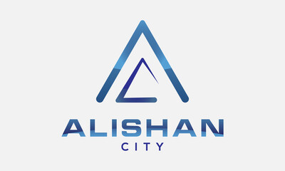 Real Estate Logo Design, Alishan logo, Creative logo, Home logo, Unique logo, Building Logo. 