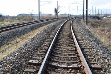 Fototapeta premium 鉄道線路 羽越本線