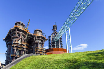 blast furnace  in old steel factory