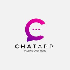Logo Chatting App Vector Design, Talk Logo for chat applications