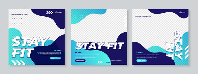 Sports social media post design template Premium Vector