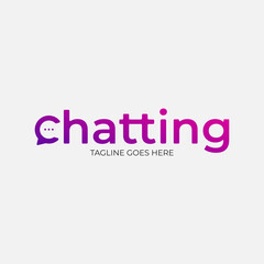 Logo Chatting App Vector Design, Talk Logo for chat applications