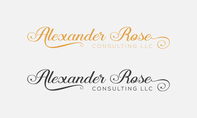 Signature Logo, Rose logo, Main logo, logo design, Unique logo design. 