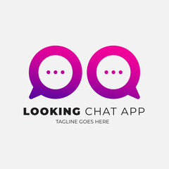 Looking Chat App Vector Design, Talk Logo for chatting applications
