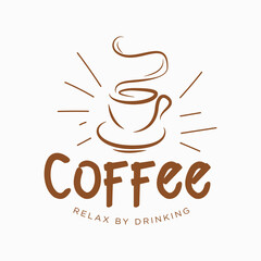 vintage coffee logo, icon and template