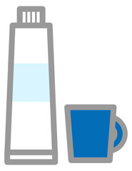 歯磨き粉とコップ