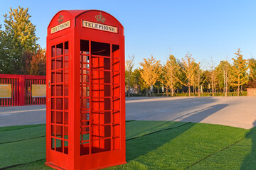 telephone box in the park