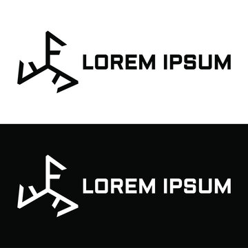 Creative, simple and elegant Initial letter triple F triskelion logo template in flat design monogram illustration