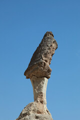 Special stone formation at Zelve Valley in Cappadocia, Nevsehir, Turkey. Cappadocia is part of the UNESCO World Heritage Site.