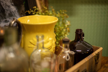still life with bottles