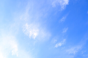 Naklejka na ściany i meble Beautiful clouds with blue sky background. Nature weather, cloud blue sky