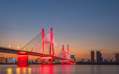 The Second Yangtze River Bridge in Wuhan,hubei province, China