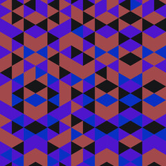 Fototapeta premium Vector background of triangles in colorful corner pattern. It can be used in cover design, book design, website background. Vector illustration.