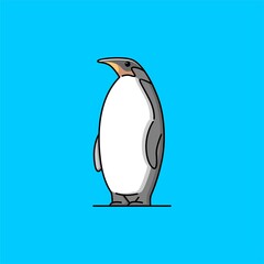 Cute penguin cartoon illustration