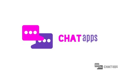 Chat bubbles logo. Simple, trendy, fun and clean social media app brand.