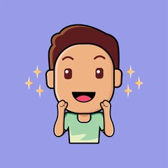 Cute boy with attractive gesture, come on