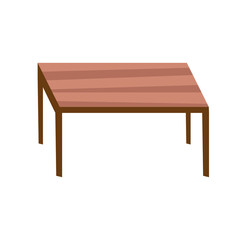 wooden table forniture isolated icon