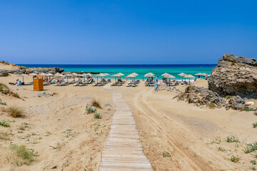 Fototapeta na wymiar Falassarna Beach in Chania, Crete