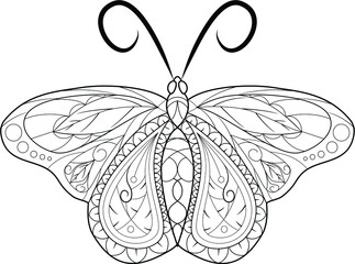 Butterfly 1 - Zentangle Series by Nobe Studio