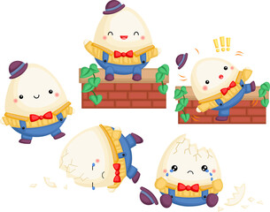 A vector of humpty dumpty nursery ryhmes
