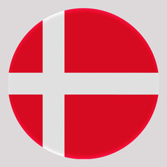 Obraz premium 3D Flag of Denmark on circle