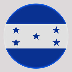 3D Flag of Honduras on circle