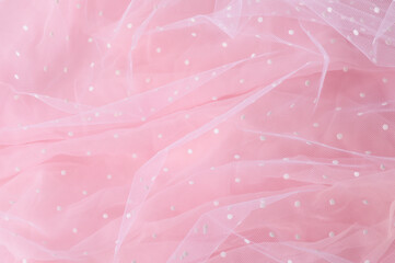 ピンクと白の布　背景用