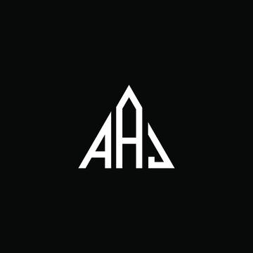 AAJ letter logo vector design on black color background. aaj icon