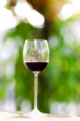 Glass of red wine