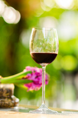 Glass of red wine
