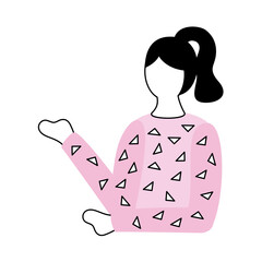 young woman character